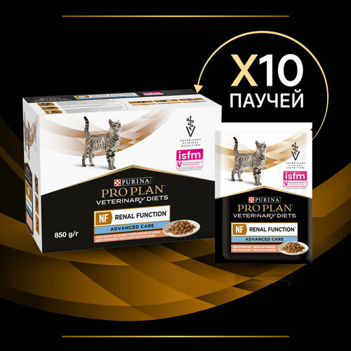 Влажный корм для кошек Pro Plan Veterinary Diets NF при патологии почек, с лососем 10 шт. х 85 г фотография