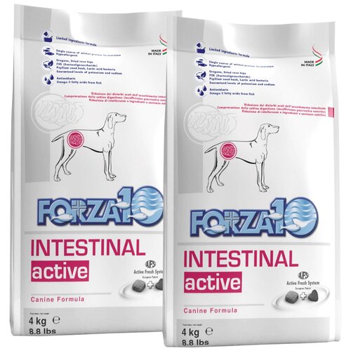 FORZA10 DOG INTESTINAL ACTIVE для взрослых собак всех пород при заболеваниях желудочно-кишечного тракта (4 + 4 кг) фотография