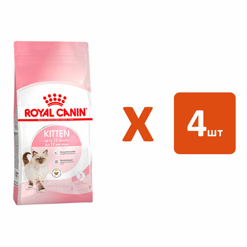 фотография ROYAL CANIN KITTEN 36 для котят 1,2 кг х 4 шт, купить онлайн 5846 рубл