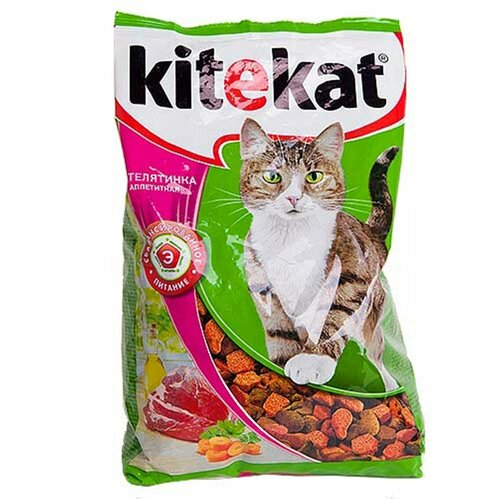 KiteKat Корм для кошек сухой Телятинка 350 гр фотография