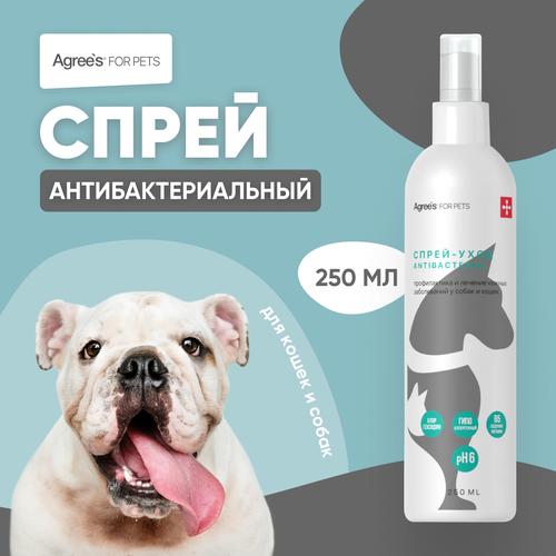 Спрей для кожи животных Agree's For Pets с хлоргексидином, 250мл фотография