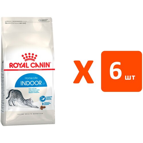 Royal Canin Indoor 27 Корм сухой для взрослых кошек живущих в помещении 2 кг (6 шт.) фотография