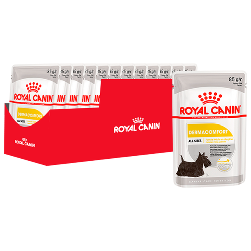 Влажный корм для собак Royal Canin Dermacomfort для здоровья кожи и шерсти 12 шт. х 85 г фотография