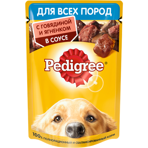 Влажный корм для собак Pedigree говядина, ягненок 1 шт. х 85 г фотография