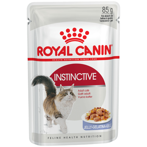 фотография Влажный корм для кошек Royal Canin Instinctive 34 шт. х 85 г (кусочки в желе), купить онлайн 3899 рубл