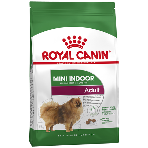 Сухой корм Royal Canin Mini Indoor Adult для собак мелких размеров от 10 месяцев до 8 лет 1 уп. х 2 шт. х 3000 г (для мелких пород) фотография