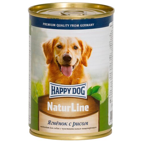 корм для собак Happy Dog NaturLine, ягненок, с рисом 1 уп. х 1 шт. х 410 г фотография