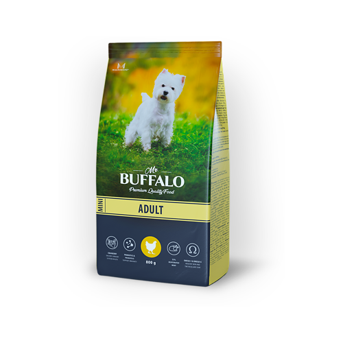 MR.BUFFALO ADULT MINI 800 г сухой корм для собак мелких пород курица 3 шт фотография