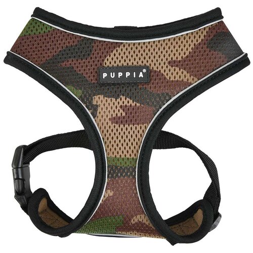 Шлейка Puppia Soft harness pro, обхват шеи 32  см, камуфляж, M фотография