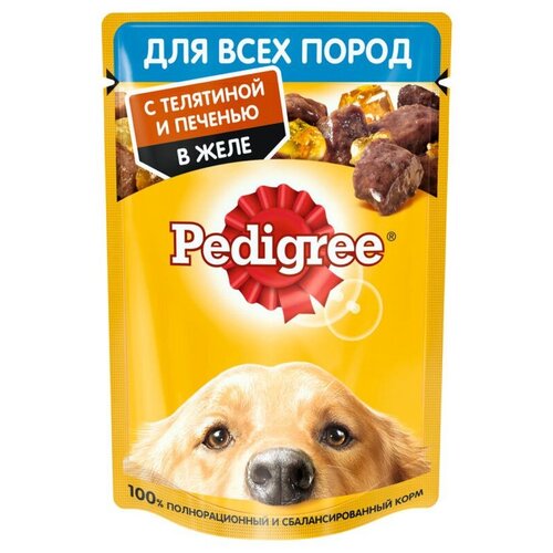 Влажный корм для собак Pedigree телятина, печень 1 уп. х 18 шт. х 85 г фотография