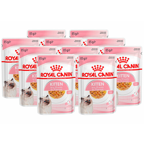 фотография ROYAL CANIN KITTEN для котят в желе пауч 85 гр 85 гр х 10 шт, купить онлайн 1011 рубл