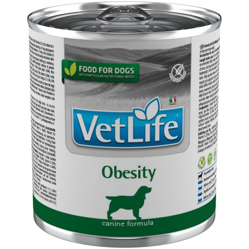 Влажный корм для собак Farmina Vet Life Canine Obesity при избыточном весе 6 уп. х 1 шт. х 300 г фотография