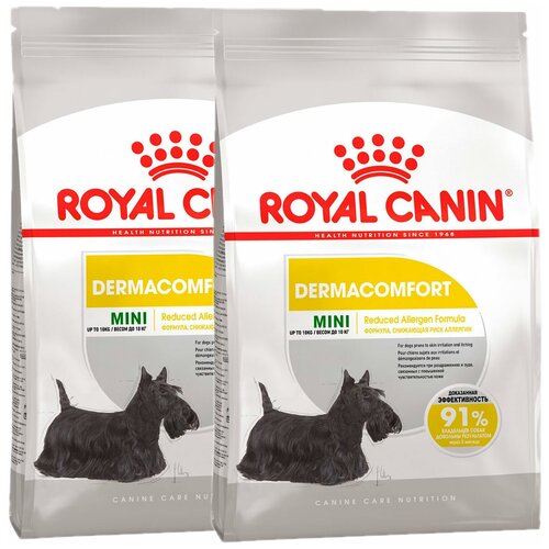 ROYAL CANIN MINI DERMACOMFORT для взрослых собак маленьких пород при аллергии (3 + 3 кг) фотография