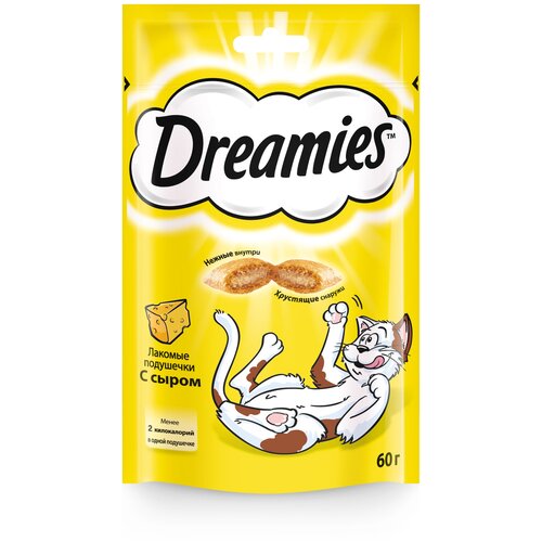 Лакомство для кошек  Dreamies Лакомство для кошек Dreamies подушечки, 60 г сыр фотография