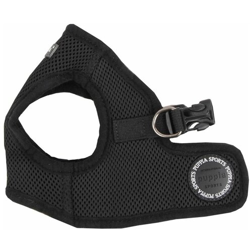 Шлейка Puppia Soft vest harness B, обхват шеи 28  см, черный, M фотография