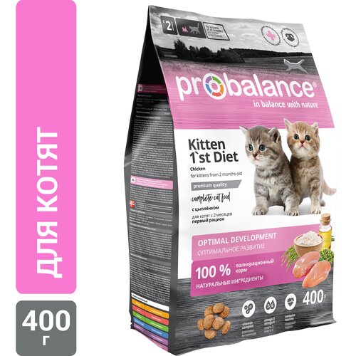 Сухой корм для котят ProBalance Kitten 1st Diet, с цыпленком 400 г фотография