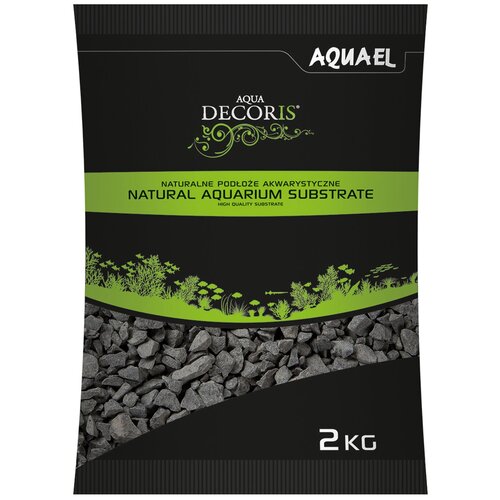 Грунт для аквариума AQUAEL AQUA DECORIS BASALT GRAVEL базальтовый 2-4мм, 2кг фотография