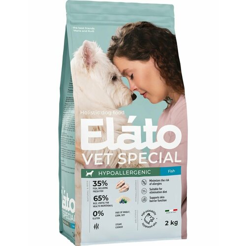 Сухой корм для собак Elato Holistic Vet Special Hypoallergenic, с рыбой 2 кг фотография