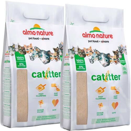 ALMO NATURE CAT LITTER наполнитель комкующийся биоразлагаемый для туалета кошек (4,54 + 4,54 кг) фотография