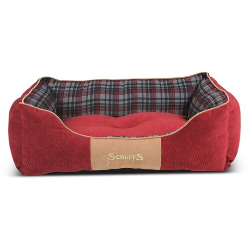 Лежак для собак и кошек Scruffs Highland Box Bed 75х60х17 см 75 см 60 см красный 17 см фотография