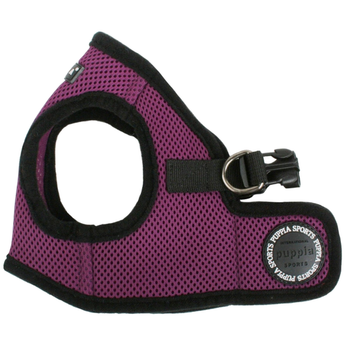 Шлейка Puppia Soft vest harness B, обхват шеи 19  см, фиолетовый, XS фотография