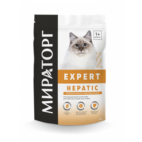 Сухой корм для кошек Мираторг Expert Hepatic при проблемах  с печенью 400 г фотография