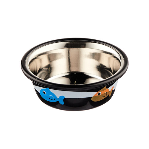 Миска Lilli Pet METAL STAR Fish для животных, 240мл, черная фотография