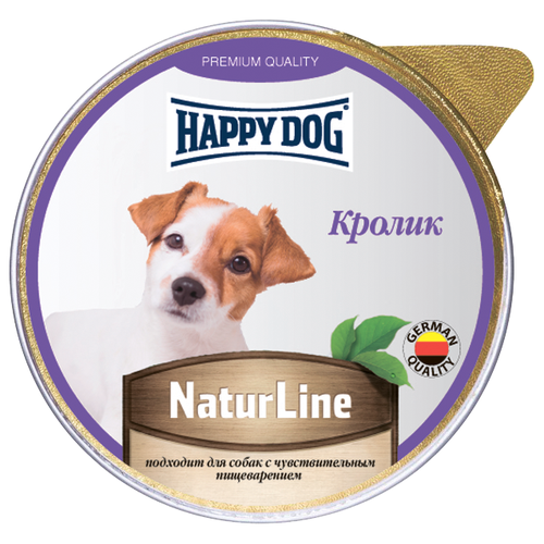 Влажный корм для собак Happy Dog NaturLine, при чувствительном пищеварении, кролик 1 уп. х 1 шт. х 125 г фотография