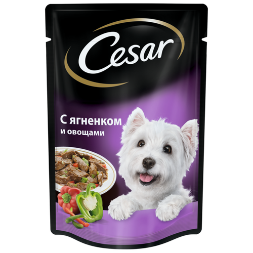 Влажный корм для собак Cesar ягненок, с овощами 1 уп. х 2 шт. х 85 г (для крупных пород) фотография