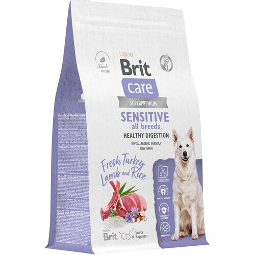 BRIT Care Dog Adult Sensitive Healthy, Сухой корм для собак с чувствительным пищеварением, Индейка-ягненок 3 кг фотография