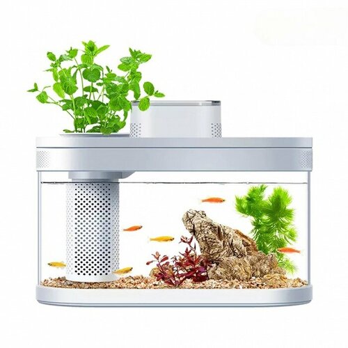 Умный Аквариум Xiaomi Geometry AI Smart Modular Fish Tank Pro 8-9L С180 (HF-JHYG07) версия с автокормушкой фотография