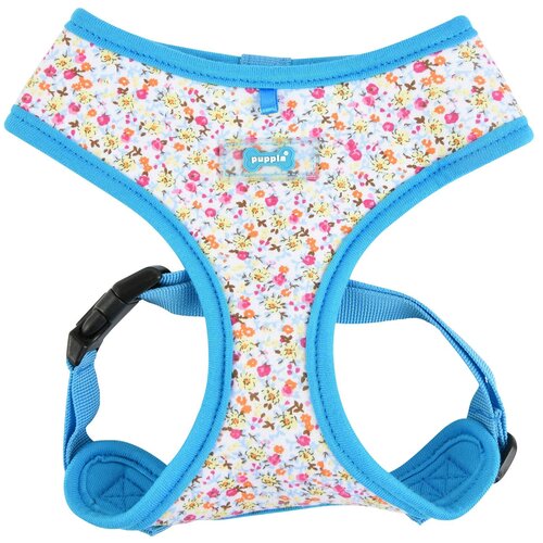 Шлейка Puppia Wildflower harness A, обхват шеи 43  см, голубой, XL фотография