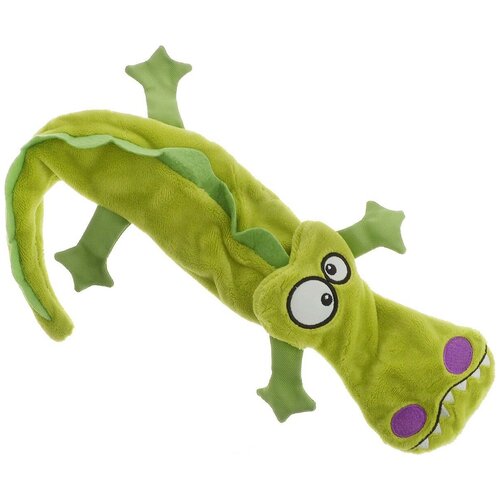 Игрушка   для собак  GiGwi Dog Toys Крокодил без набивки (75021),  зеленый, 1шт. фотография