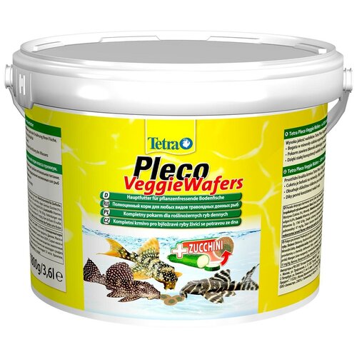 Сухой корм  для  рыб Tetra Pleco Veggie Wafers, 3.6 л, 1.8 кг фотография