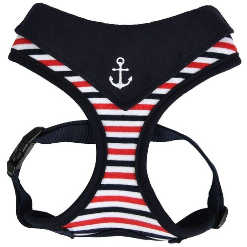 Шлейка Puppia Seaman harness A, обхват шеи 42  см, синий, XL фотография