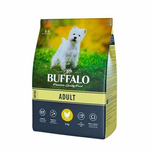 MR.BUFFALO ADULT MINI 2 кг сухой корм для собак мелких пород курица 3 шт фотография