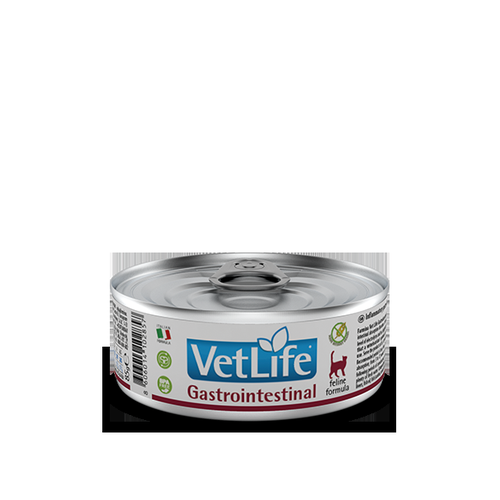 фотография Консервы Farmina VET LIFE NATURAL DIET CAT GASTROINTESTINAL для кошек паштет 85г, 12 шт в упаковке, купить онлайн 2372 рубл