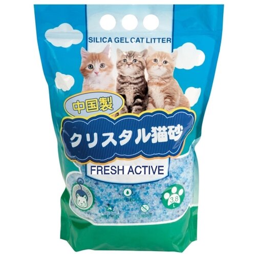 Наполнитель для кошачьего туалета HAKASE AREKKUSU силикагель 3,8 л FRESH ACTIVE фотография