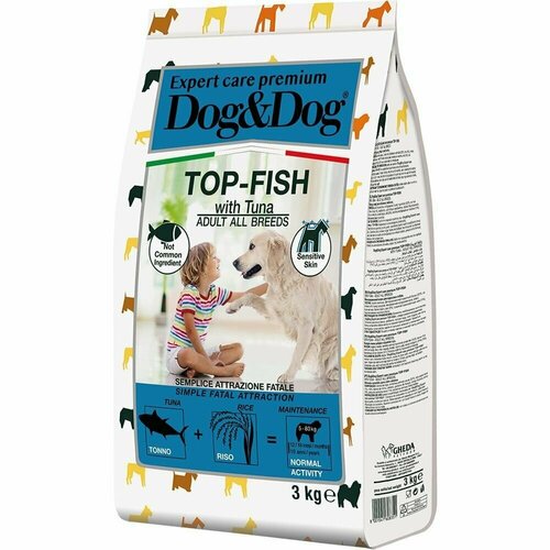 Сухой корм Dog&Dog Expert Premium Top-Fish, для взрослых собак с тунцом, 3кг фотография