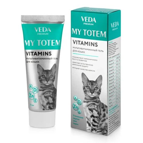 Витамины VEDA My Totem Vitamins для кошек  91 г 75 мл фотография