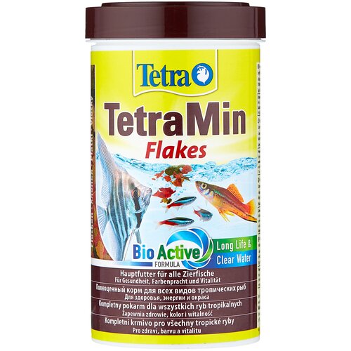 Сухой корм  для  рыб, ракообразных Tetra TetraMin flakes, 500 мл, 100 г фотография