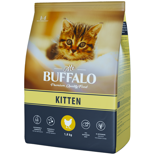 Сухой корм для котят Mr. Buffalo Kitten (курица) 1,8 кг фотография