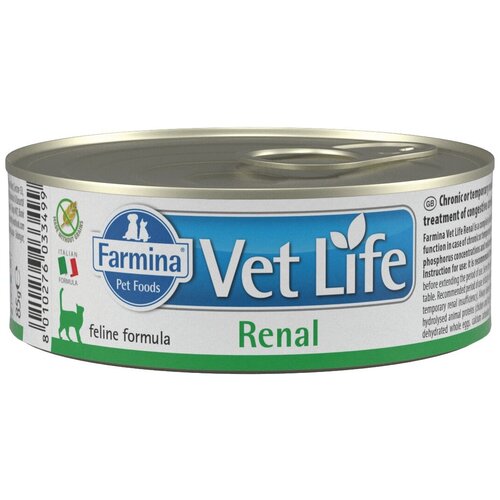 корм для кошек Farmina Vet Life Renal при проблемах с почками 85 г (паштет) фотография