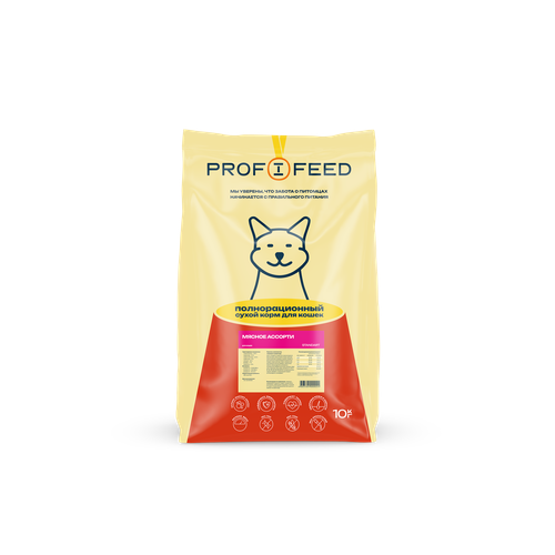 Сухой корм для кошек Profifeed мясное ассорти 10000 г фотография