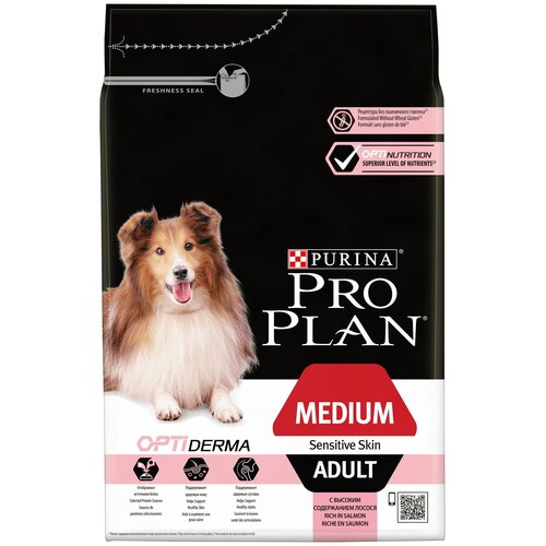 Корм Purina Pro Plan для взрослых собак с чувств. кожей с лососем и рисом Adult Sensitive, 7 кг фотография