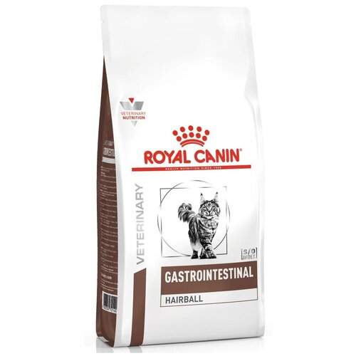 Сухой корм для кошек Royal Canin Gastro Intestinal, при проблемах с ЖКТ, для вывода шерсти 2 шт. х 400 г фотография