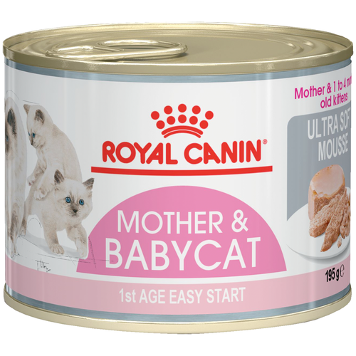 фотография Влажный корм Royal Canin Mother & Babycat (Babycat Instinctive canned) 195 г (паштет), купить онлайн 365 рубл