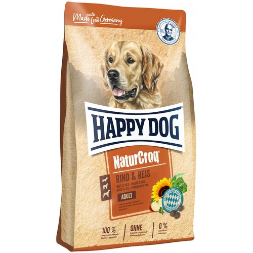 Сухой корм для собак Happy Dog NaturCroq, говядина, с рисом 1 уп. х 1 шт. х 15000 г фотография