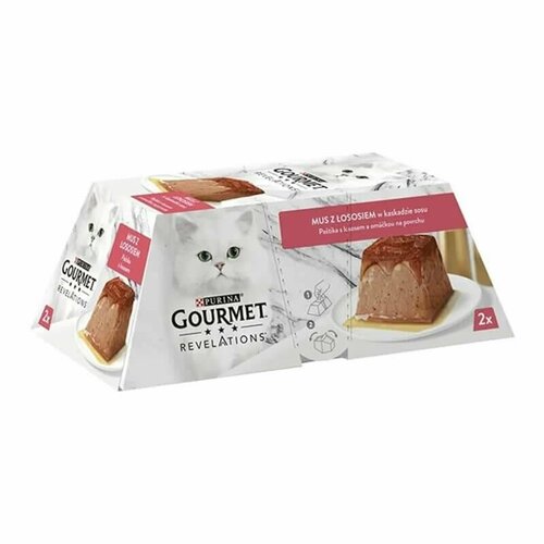 ProPlan Gourmet Revelations Консервированный корм с лососем для кошек 2х57гр фотография