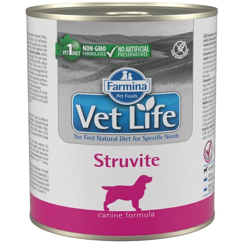 Корм Farmina Vet Life Struvite (паштет) для собак при МКБ струвитного типа, 300 г фотография